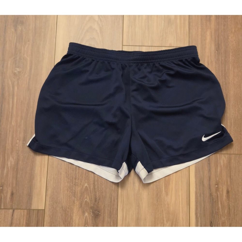 Nike Dri-Fit Slim Fit Athletic Shorts Women's Size Medium Navy White